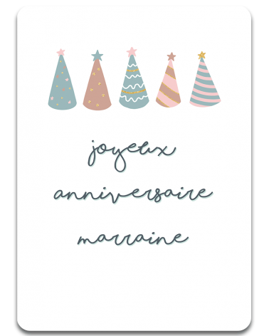 Cartes Evénements - Joyeux Anniversaire Marraine