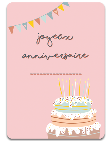 Cartes Evénements - Joyeux Anniversaire ....