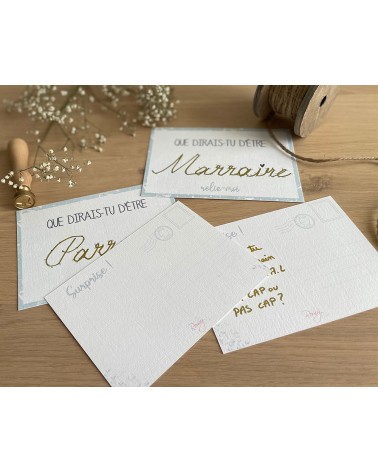 Carte à relier Parain/Marraine Verso - Eden