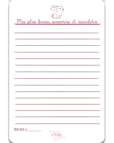 Carte Etape Lou - Verso